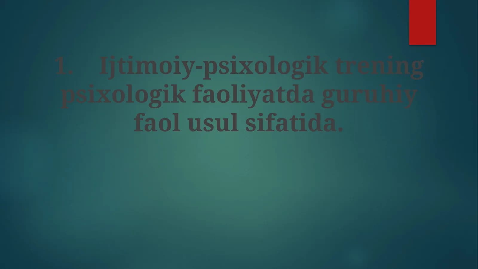 Ijtimoiy-psixologik trening