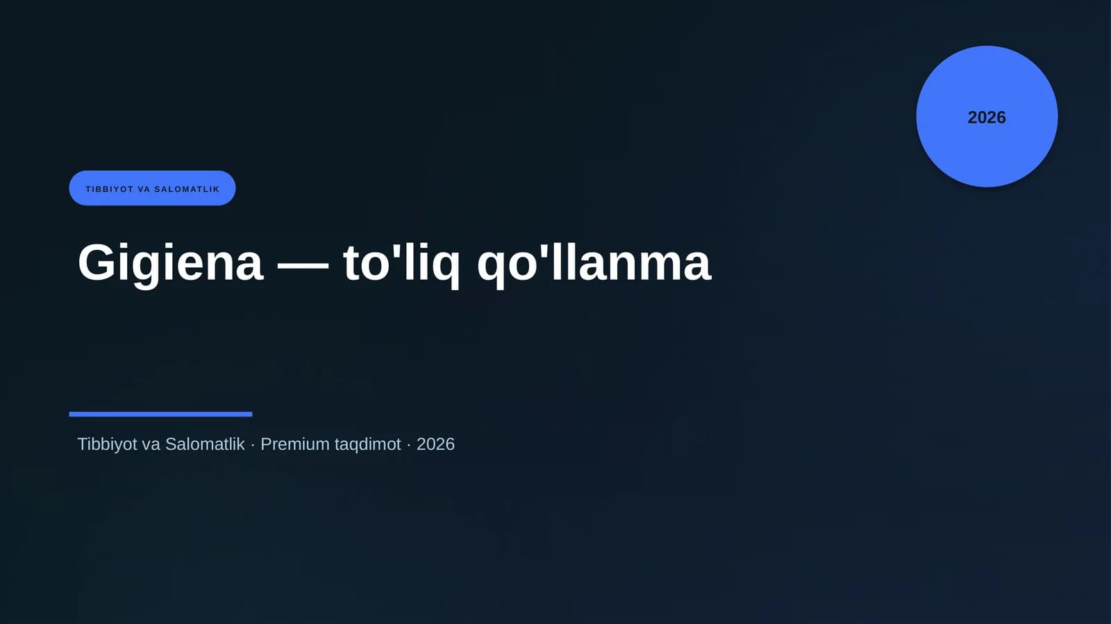 Gigiena — to'liq qo'llanma