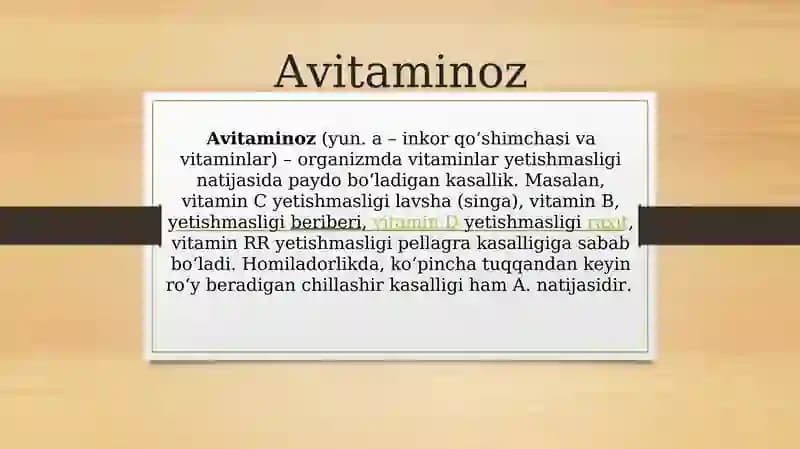 Avitaminoz