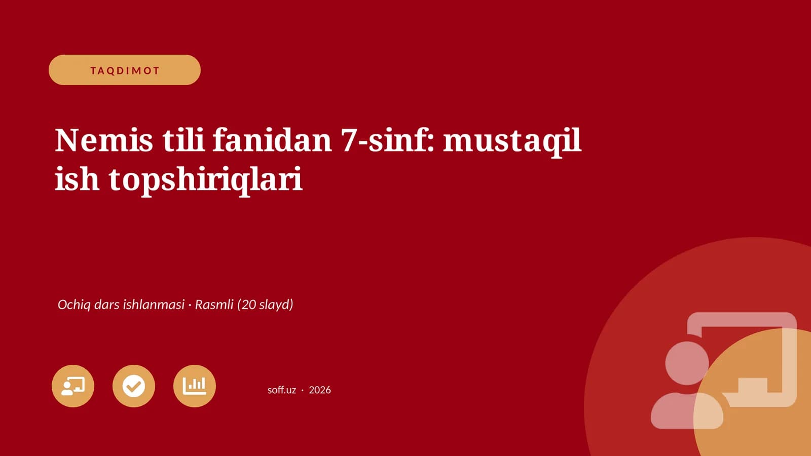 Nemis tili fanidan 7-sinf: mustaqil ish topshiriqlari