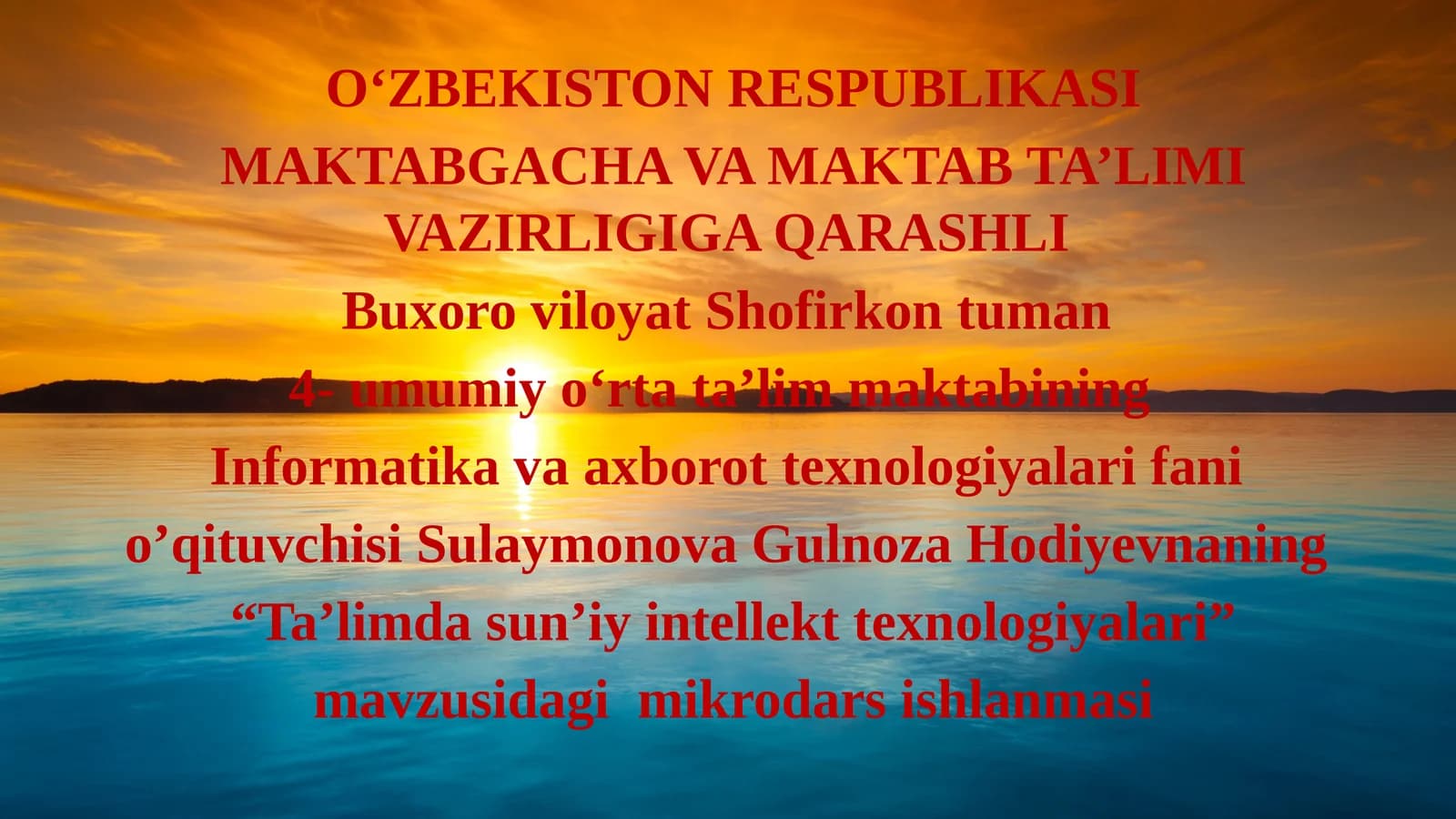 Ta’limdasun’iyintellekttexnologiyalari