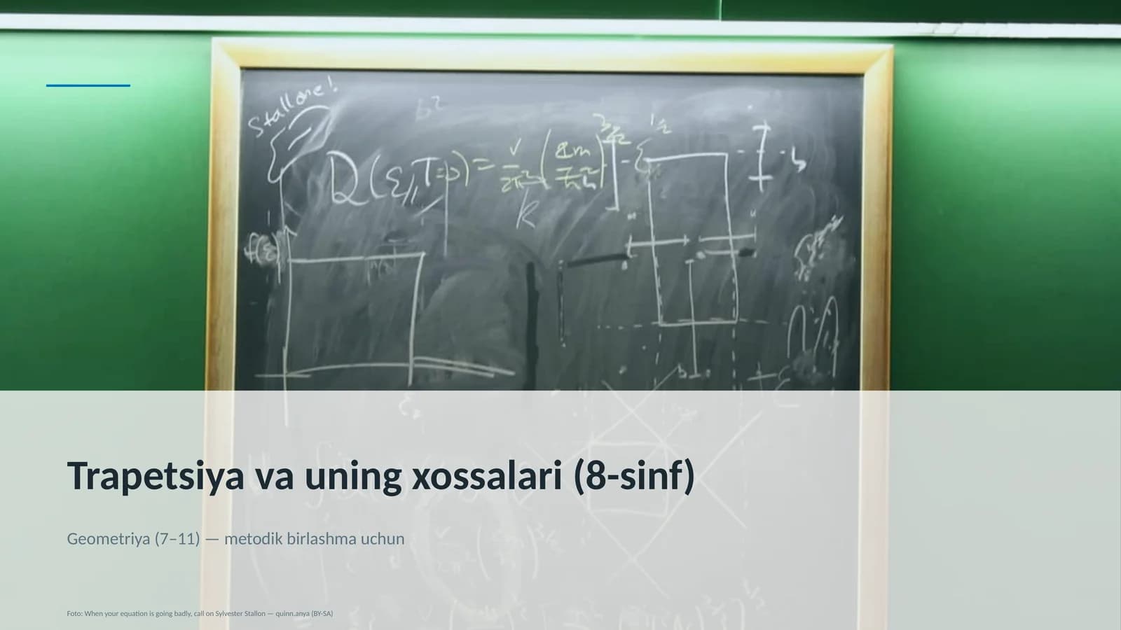 Trapetsiya va uning xossalari (8-sinf)