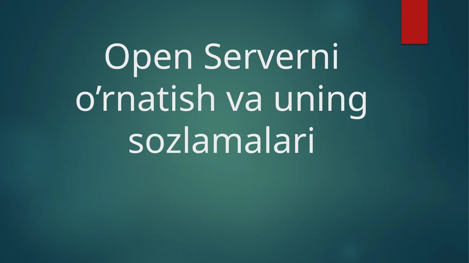 Open Server Panel