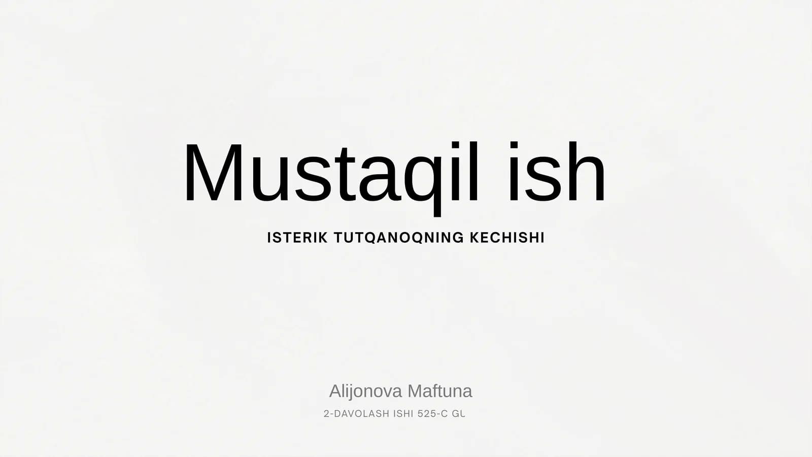 Isterik tutqanoqning kechishi