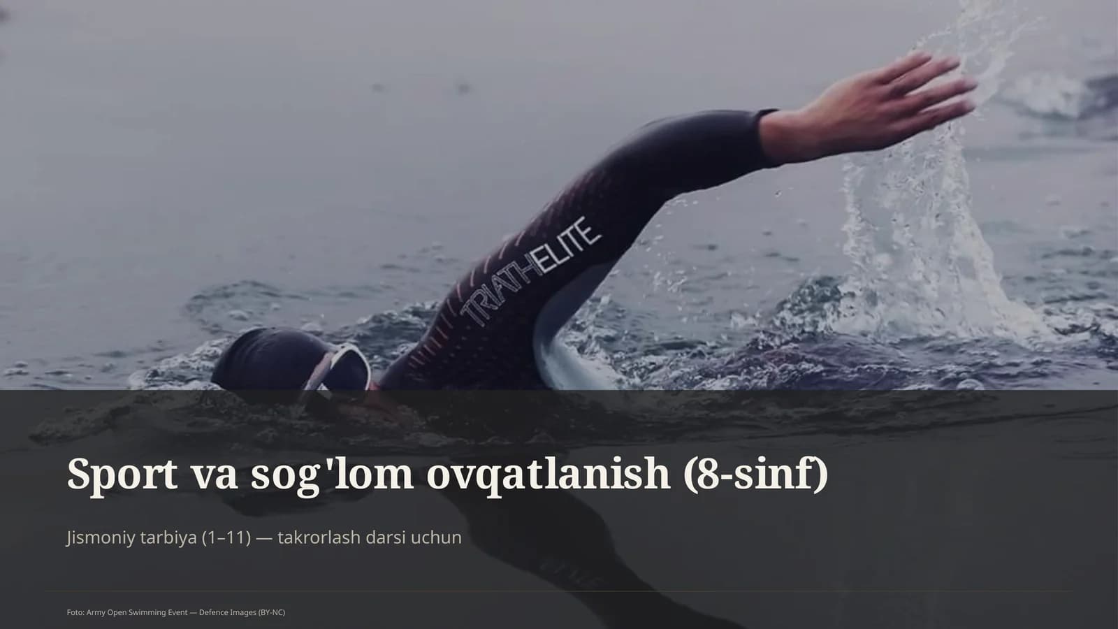Sport va sog'lom ovqatlanish (8-sinf)