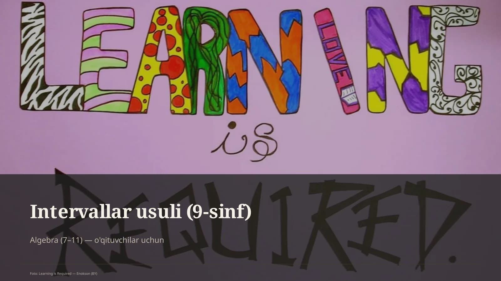 Intervallar usuli (9-sinf)