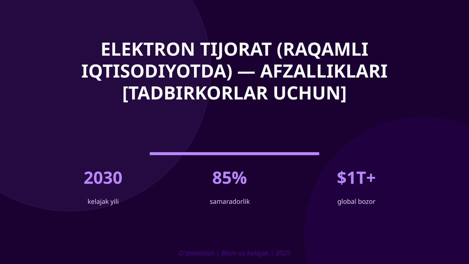 Elektron tijorat (raqamli iqtisodiyotda) — afzalliklari [tadbirkorlar uchun]