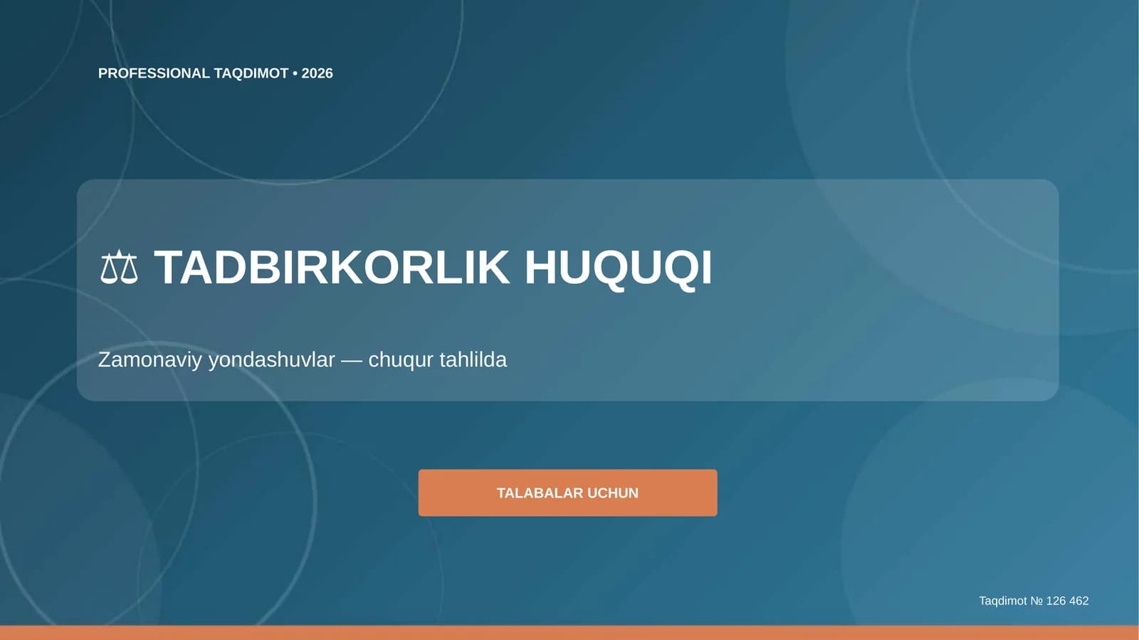 Tadbirkorlik Huquqi
