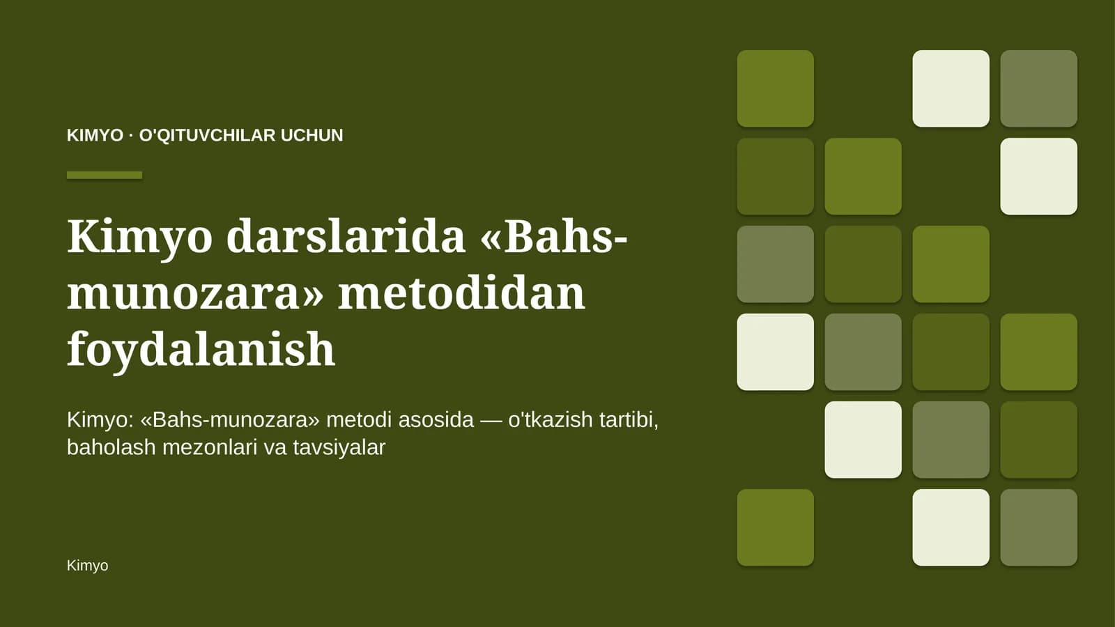 kimyo darslarida bahs munozara metodidan foydalanish 2087