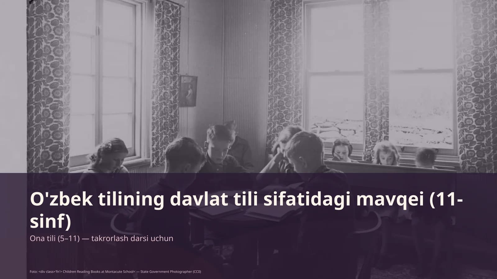 O'zbek tilining davlat tili sifatidagi mavqei (11-sinf)