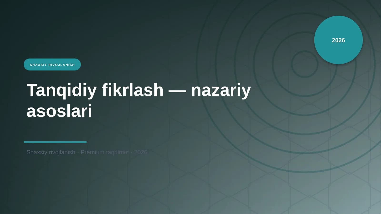 Tanqidiy fikrlash — nazariy asoslari