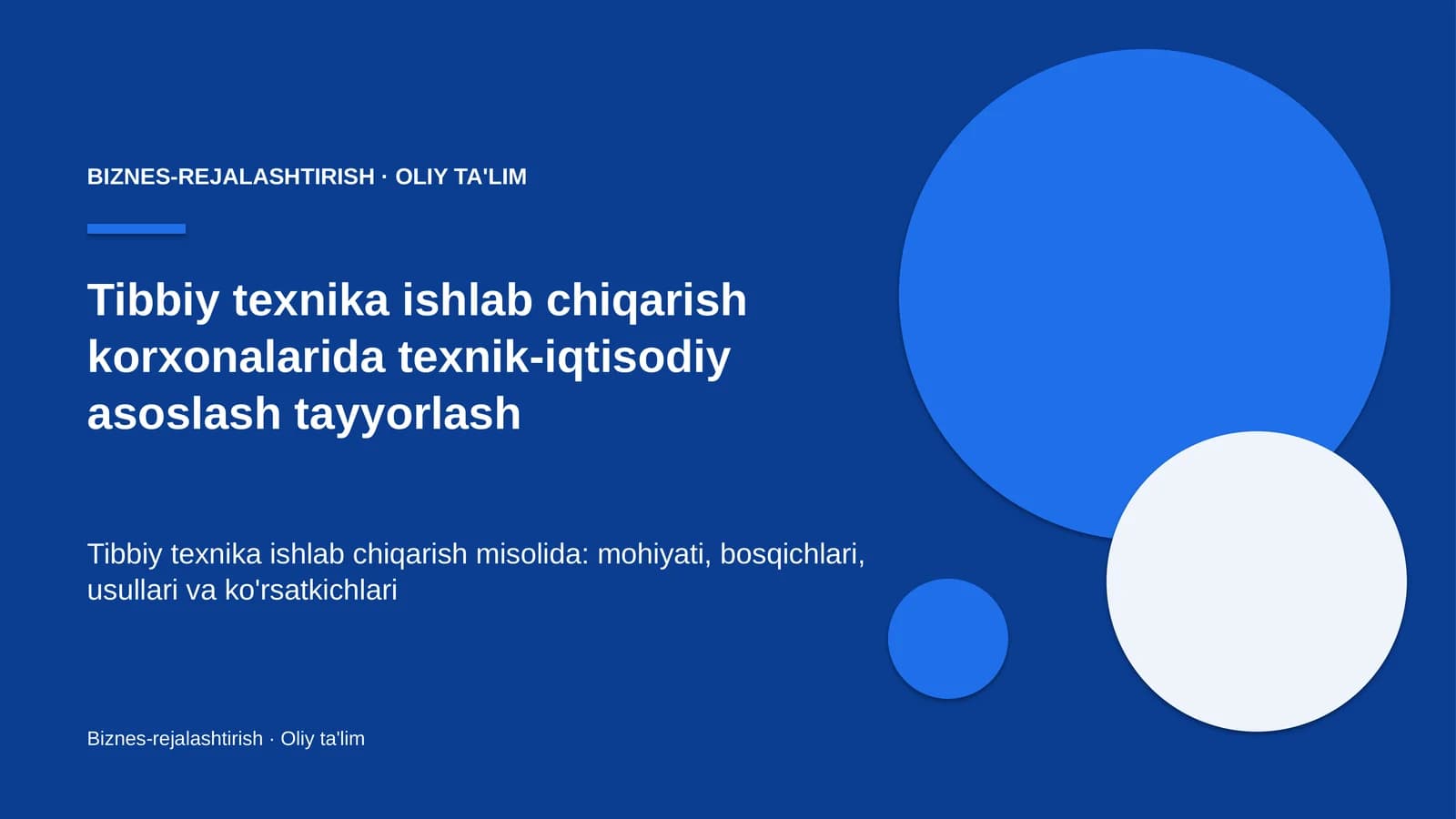 tibbiy texnika ishlab chiqarish korxonalarida texnik iqtisodiy asoslash tayyorlash 1331