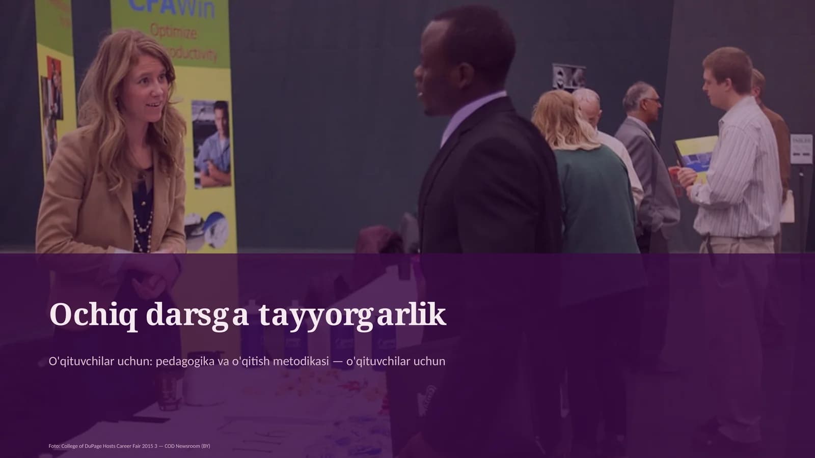 Ochiq darsga tayyorgarlik