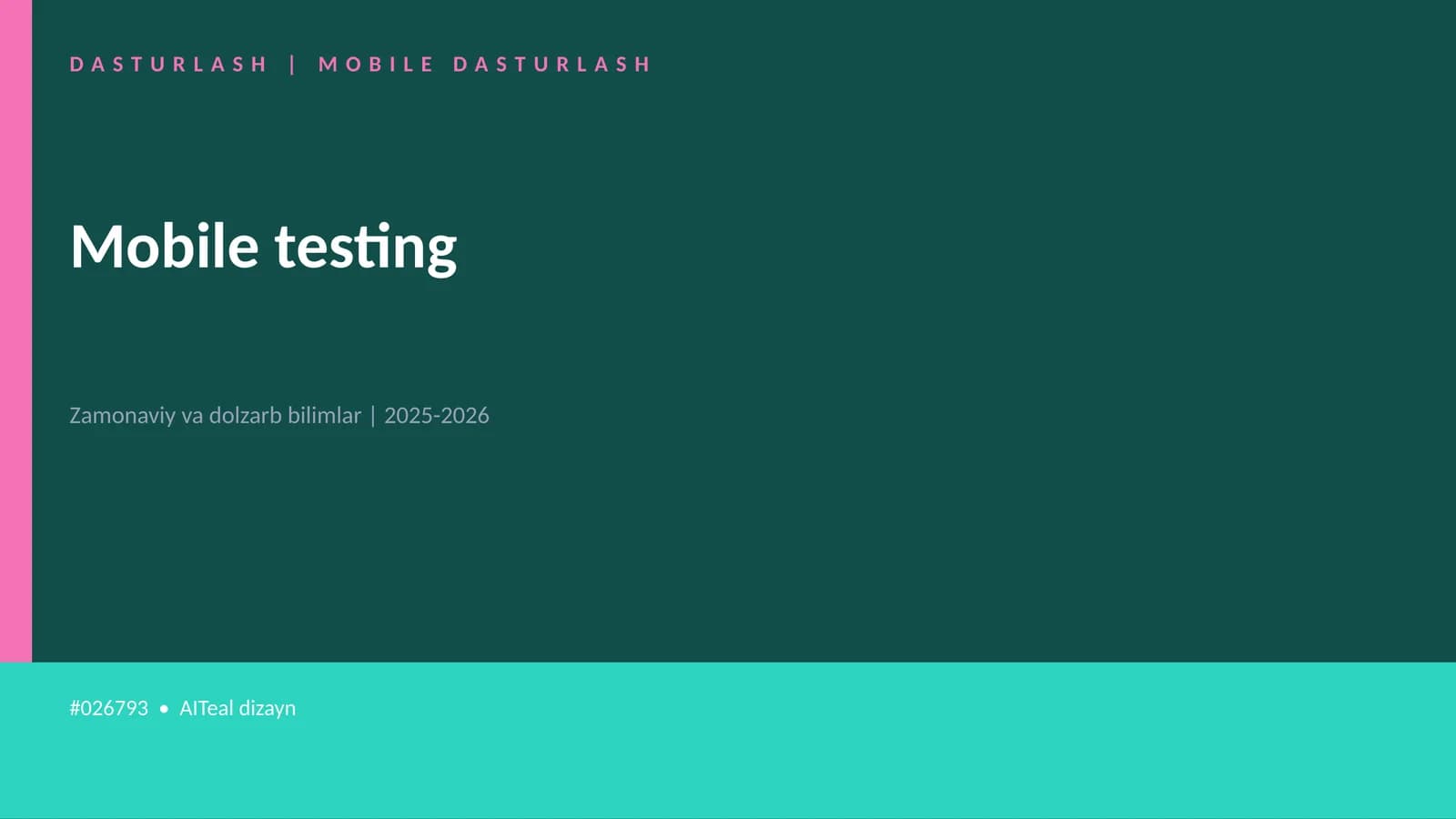 Mobile testing