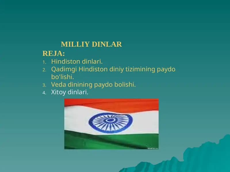 MILLIY DINLAR