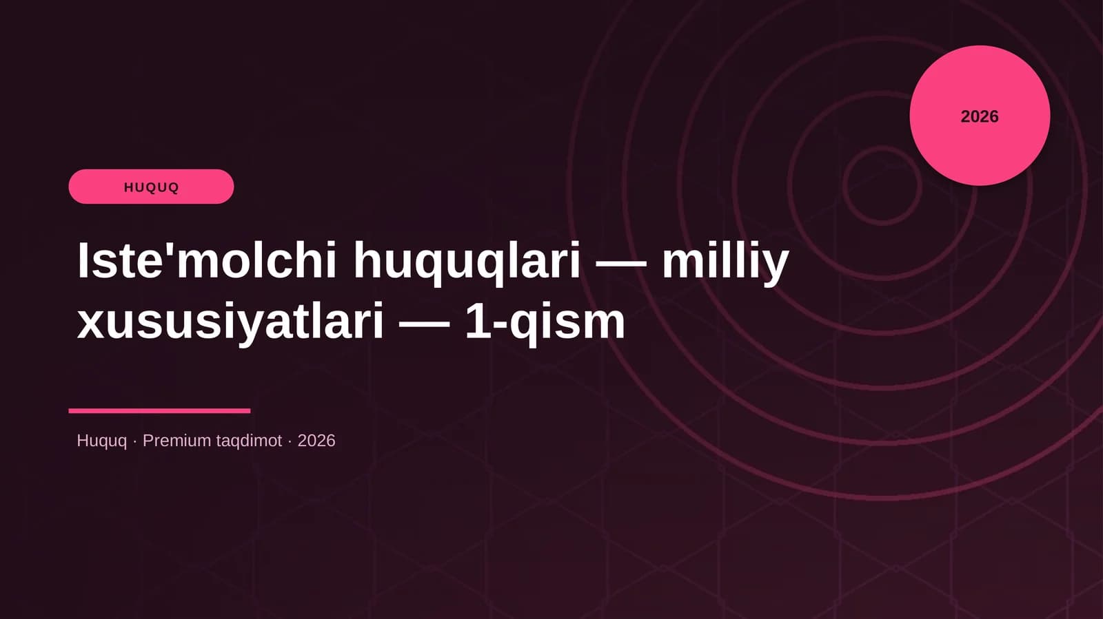 Iste'molchi huquqlari — milliy xususiyatlari — 1-qis