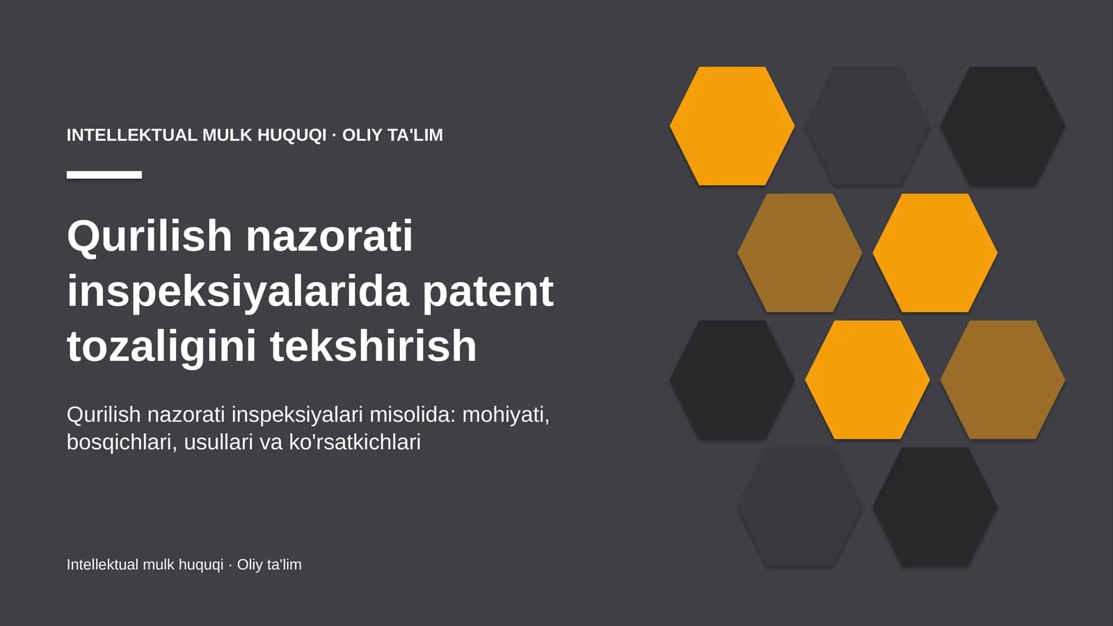 qurilish nazorati inspeksiyalarida patent tozaligini tekshirish 5583