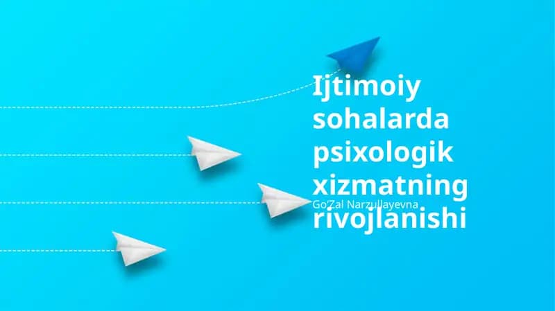 Ijtimoiy sohalarda psixologik xizmatning rivojlanishi