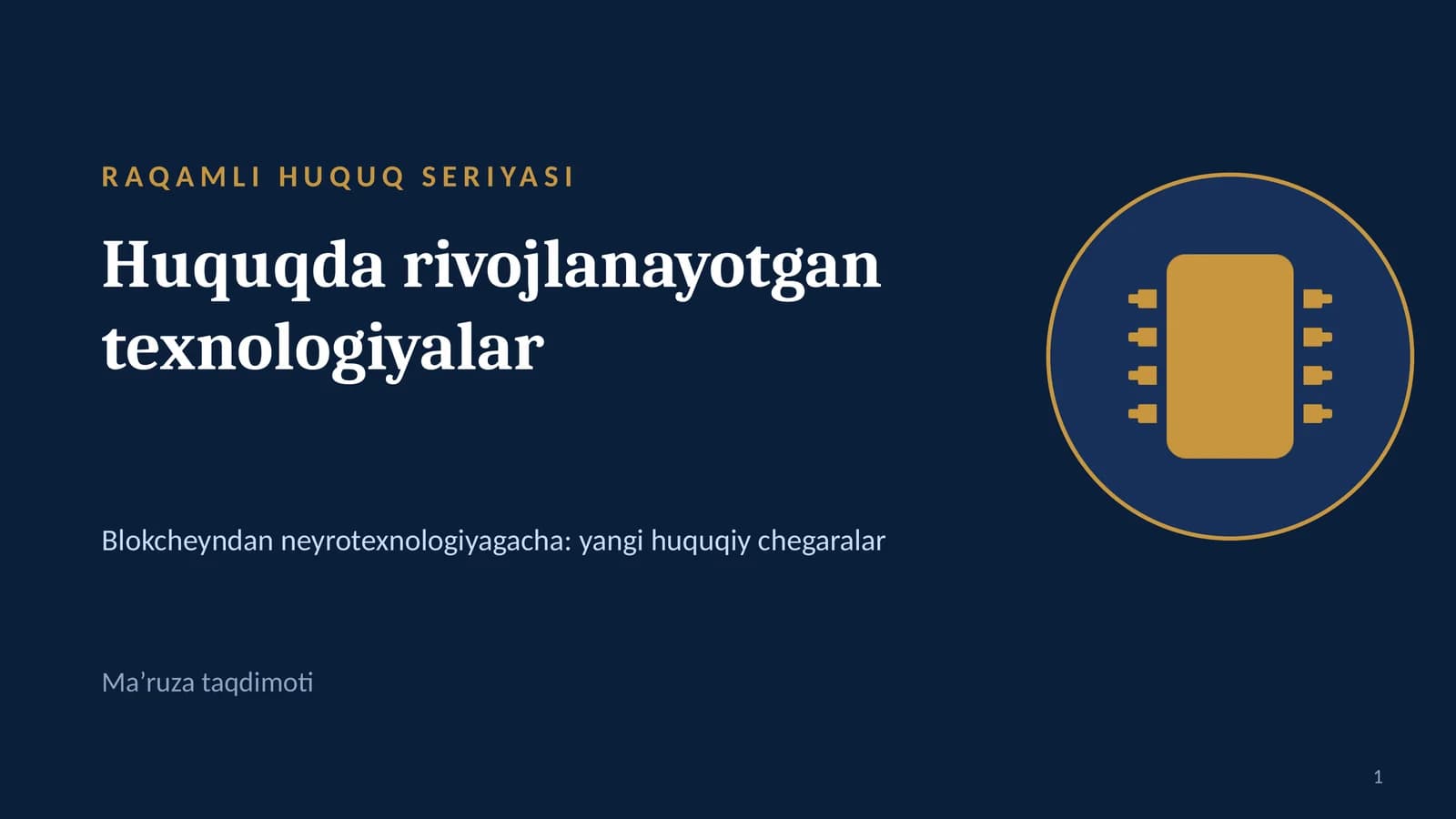 RAQAMLI HUQUQ SERIYASI