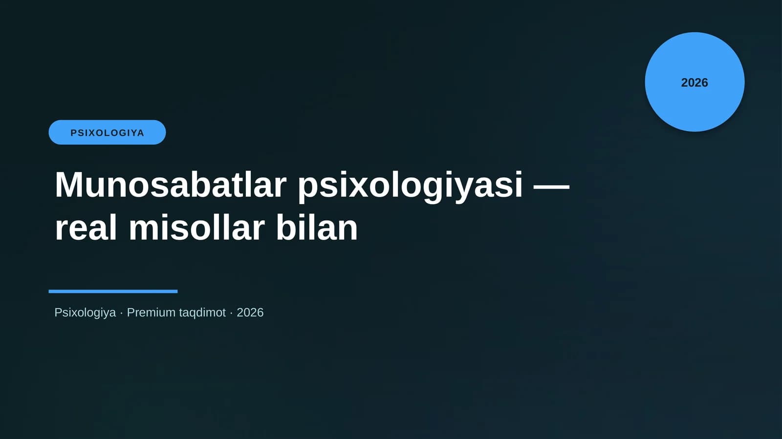 Munosabatlar psixologiyasi — real misollar bilan