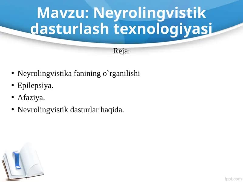 Neyrolingvistikdasturlashtexnologiyasi
