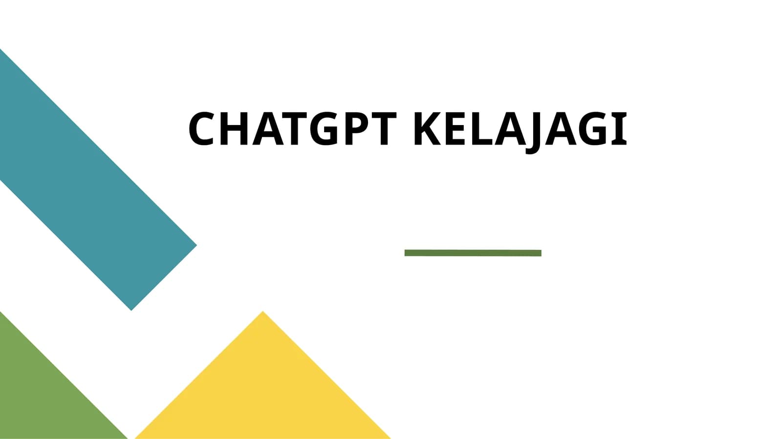 ChatGPT KELAJAGI