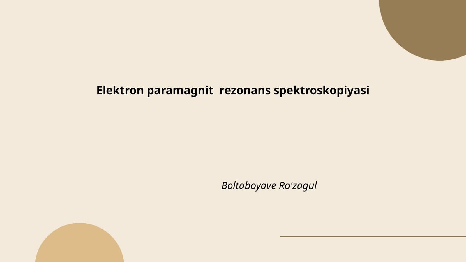 Elektron paramagnit rezonans spektroskopiyasi