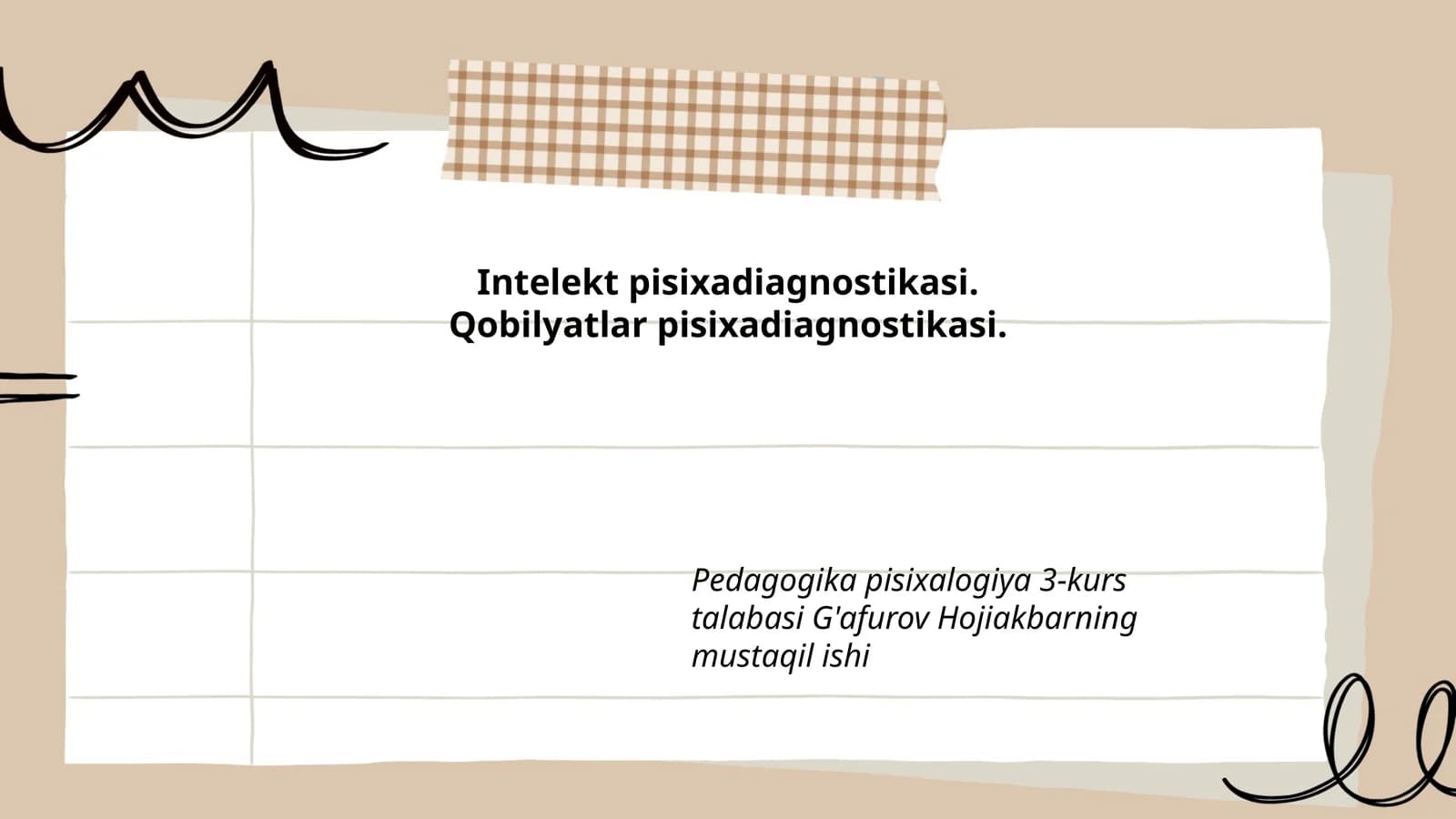 Intellektual qobiliyatlarni baholash usullari