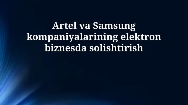 Mahsulot portfeli va texnologik imkoniyatlar