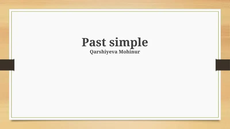 Past simple