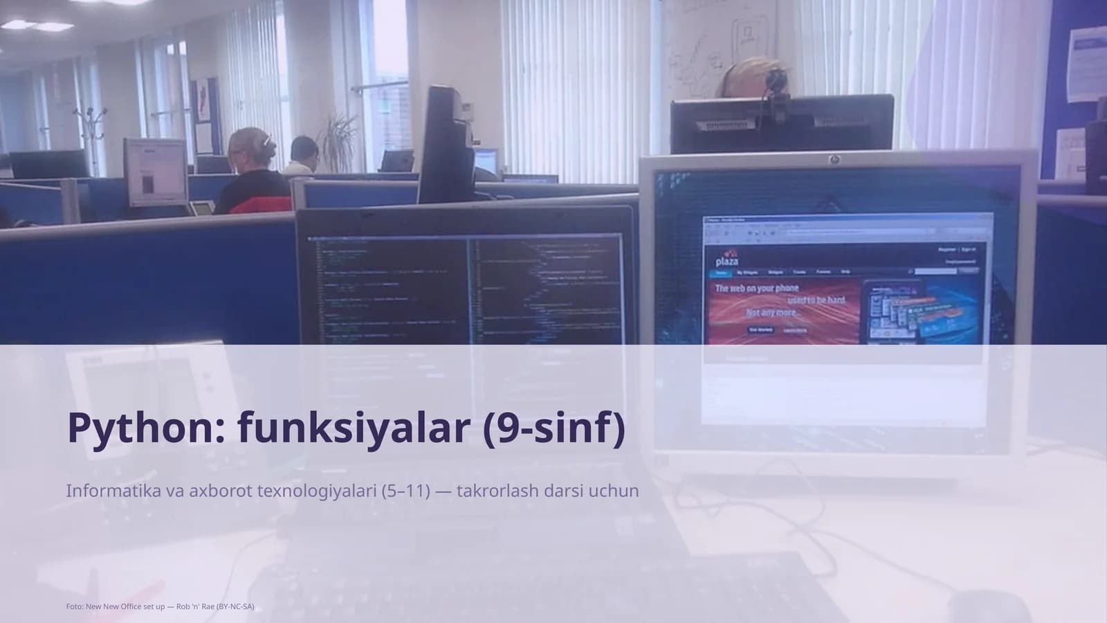 Python: funksiyalar (9-sinf)