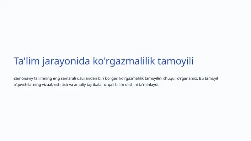 Ko'rgazmalilik tamoyili