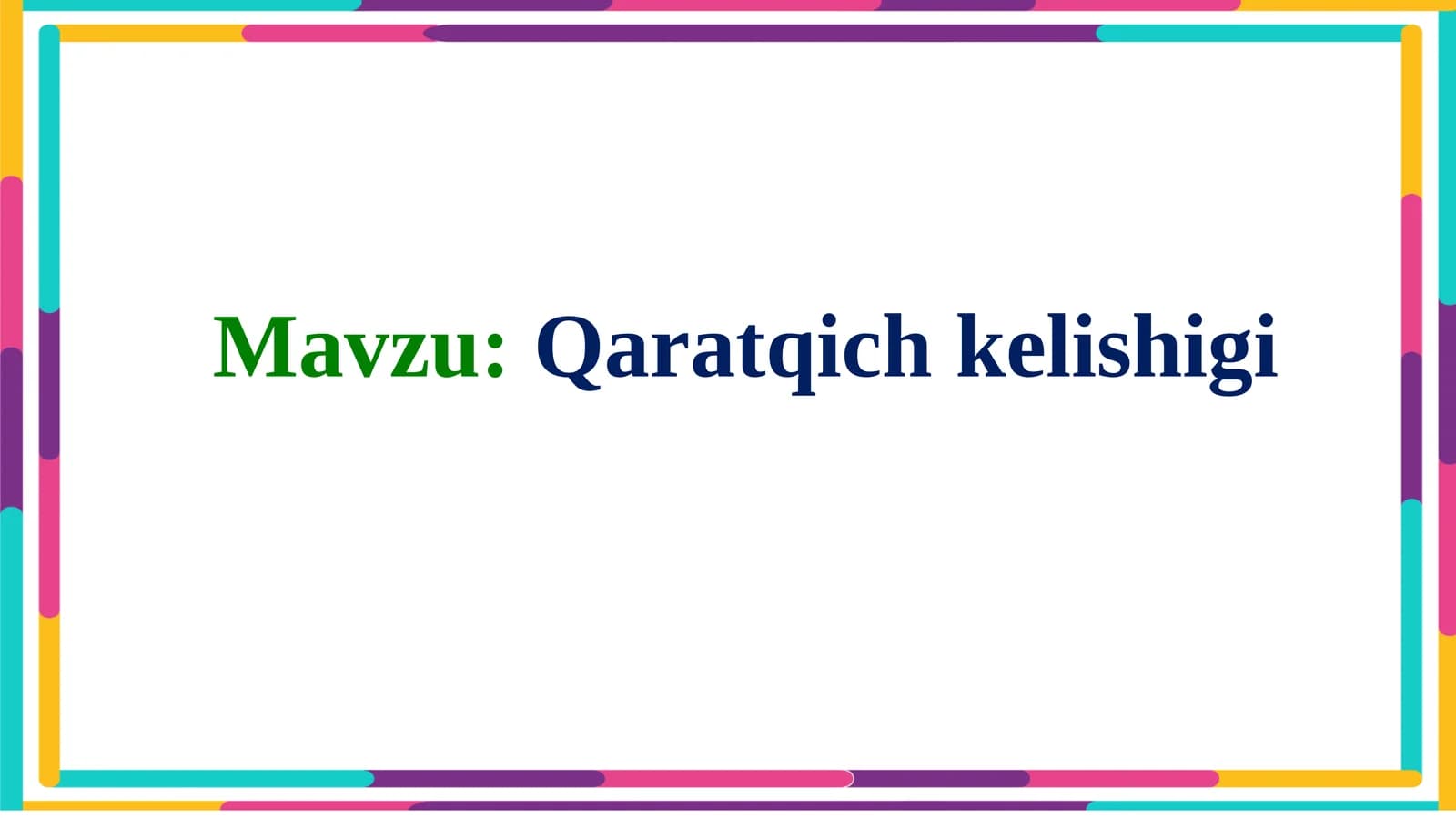 Qaratqichkelishigi