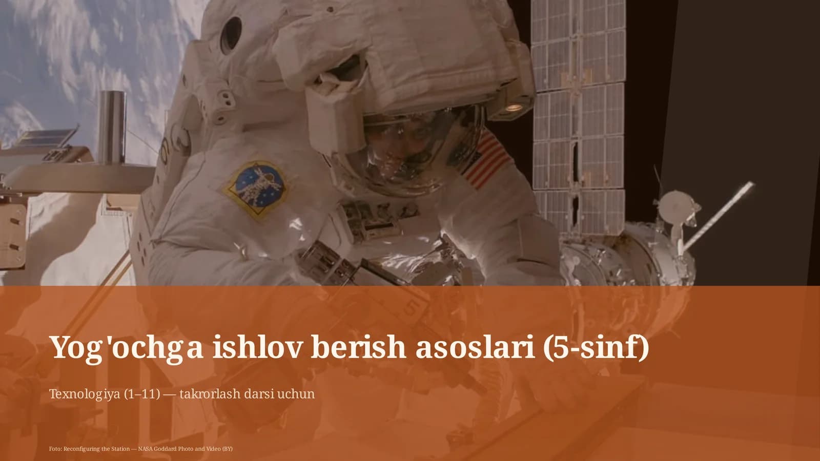 Yog'ochga ishlov berish asoslari (5-sinf)