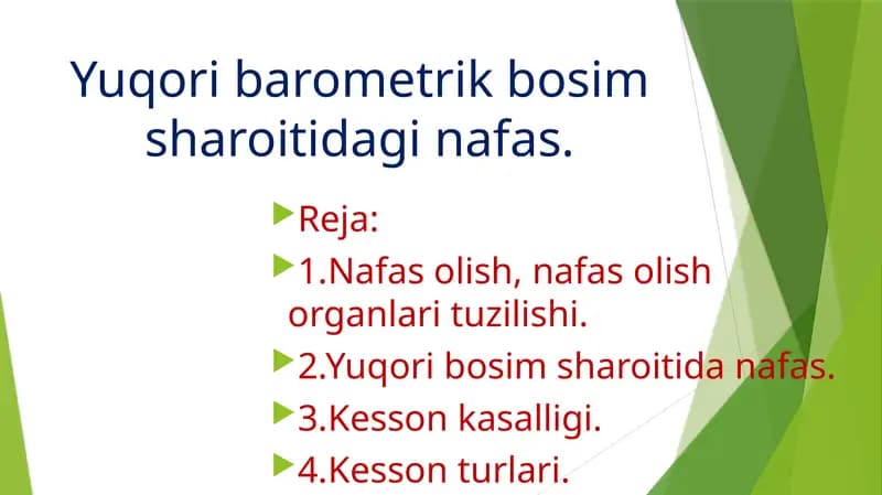 Nafas olish tuzilishi
