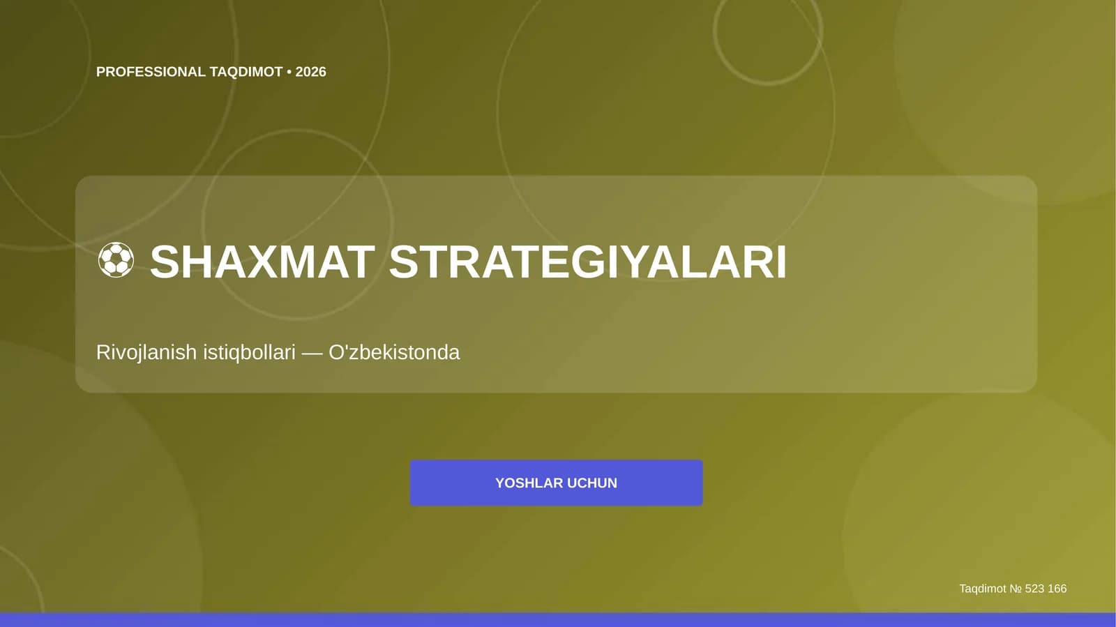 SHAXMAT STRATEGIYALARI