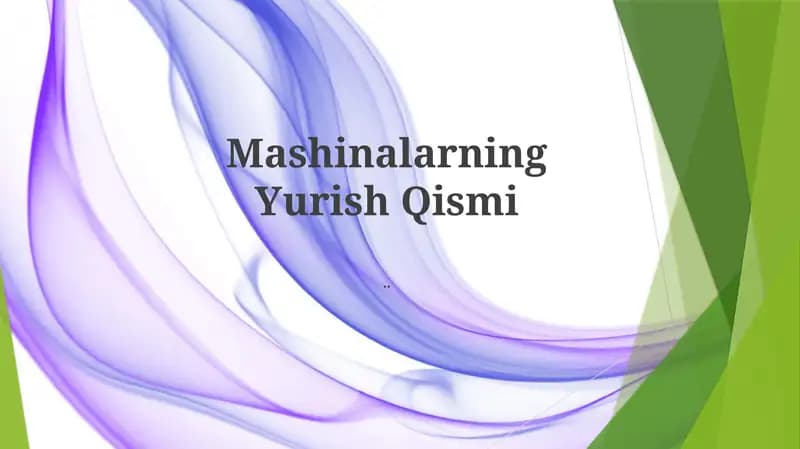 Mashinalarning Yurish Qismi