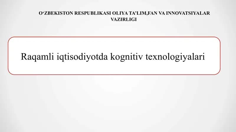 Kognitiv texnologiyalar