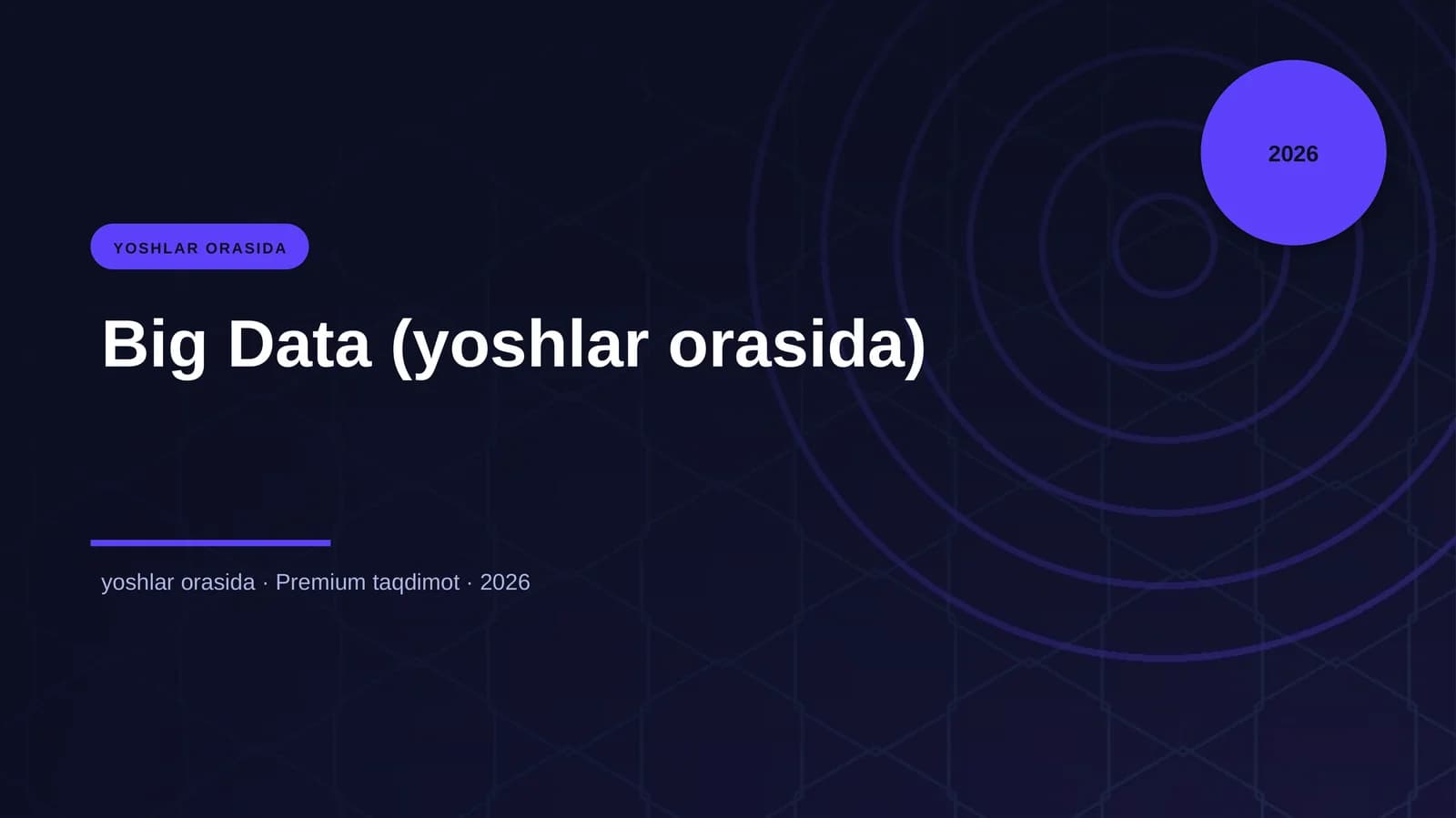 Big Data (yoshlar orasida)