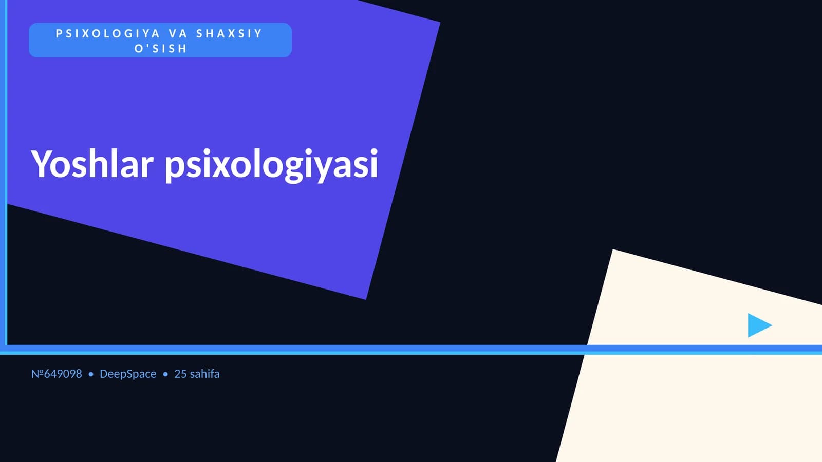 Yoshlar psixologiyasi