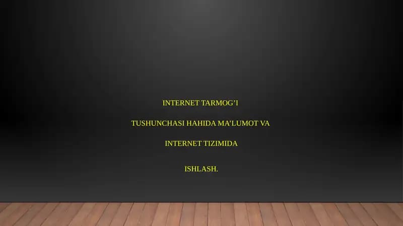 Internet tarmog’i