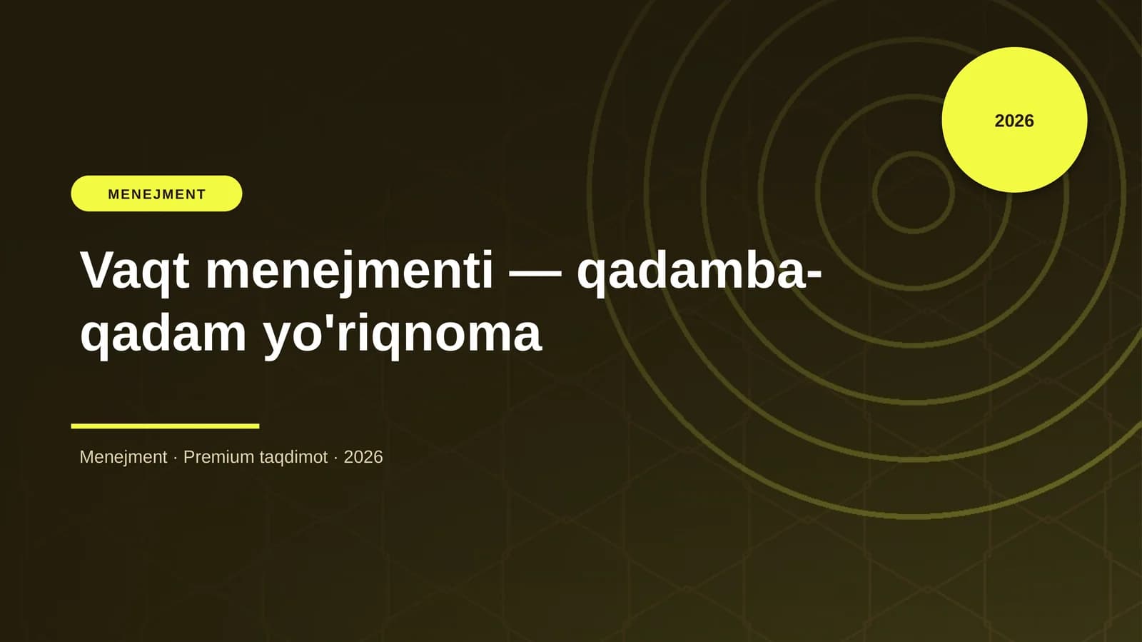 Vaqt menejmenti — qadamba-qadam yo'riqnoma