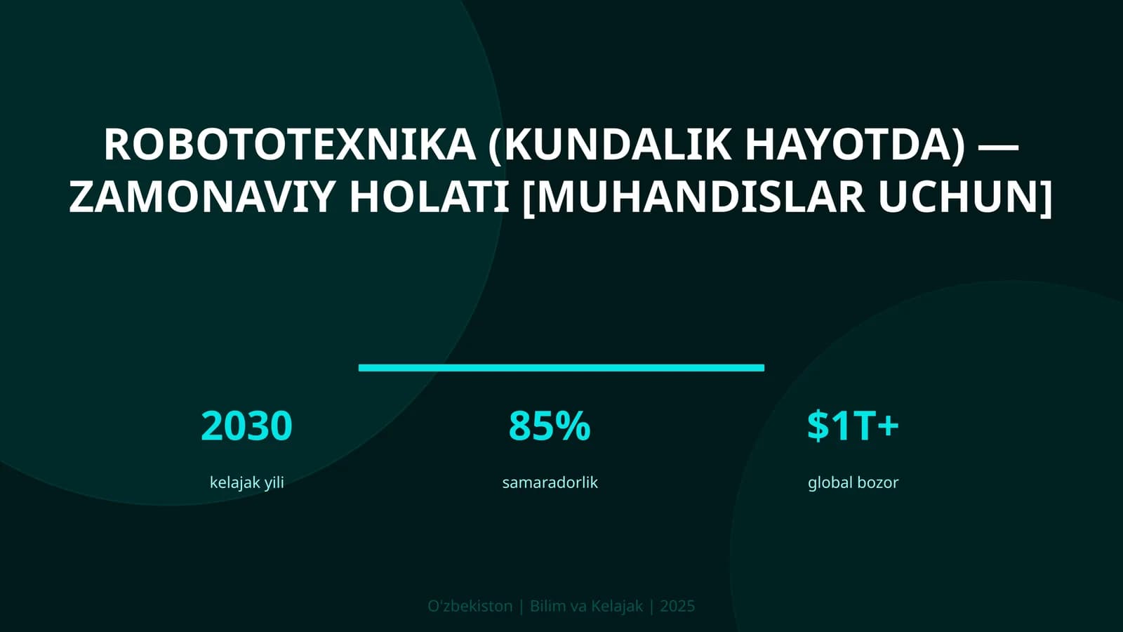 Robototexnika (kundalik hayotda) — zamonaviy holati [muhandislar uchun]
