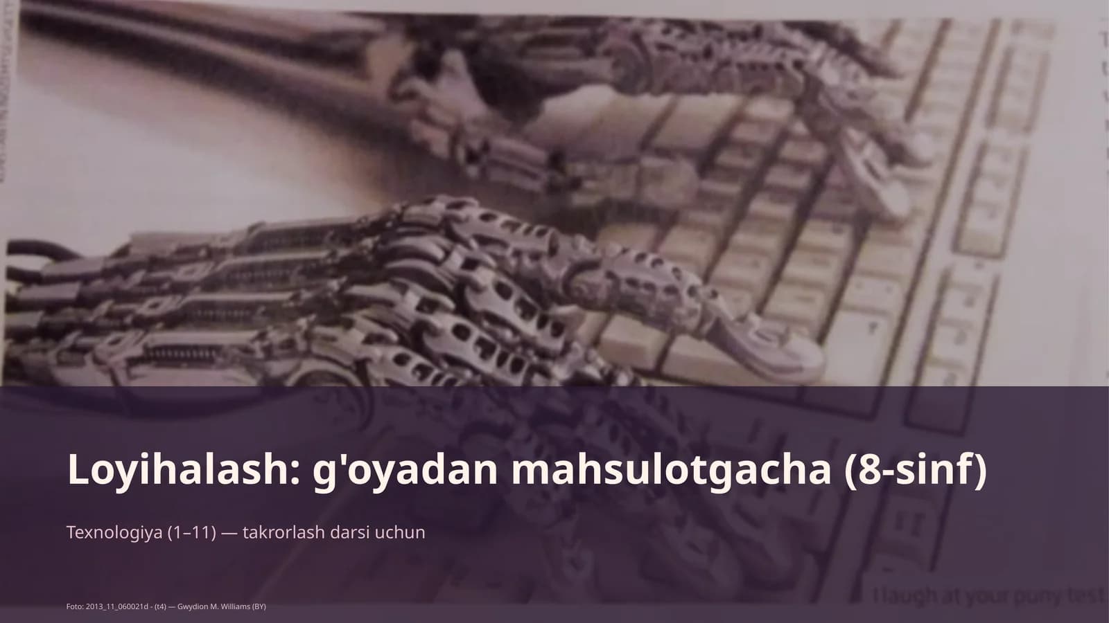G'oyadan mahsulotgacha (8-sinf)