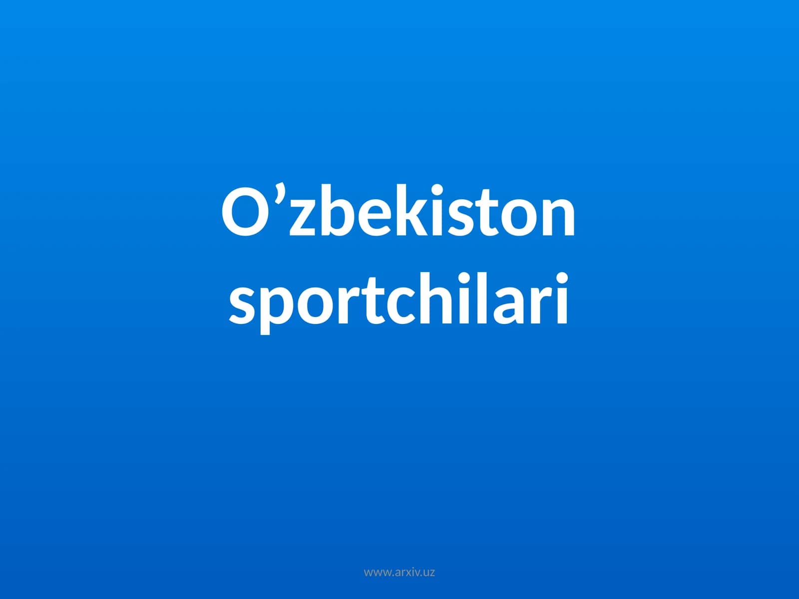 O’zbekistonsportchilari