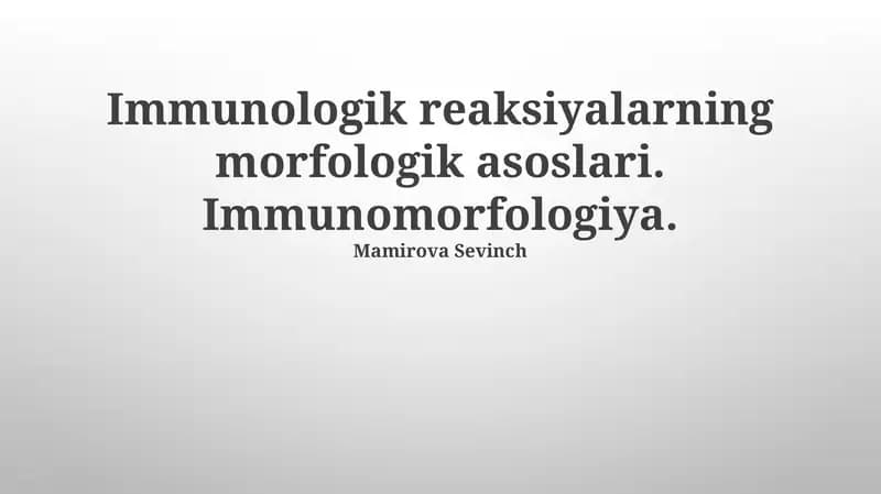 Immunomorfologiya