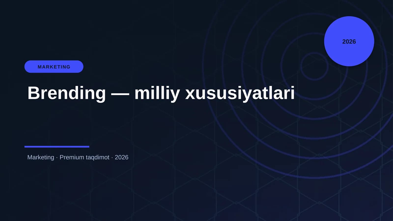 Brending — milliy xususiyatlari
