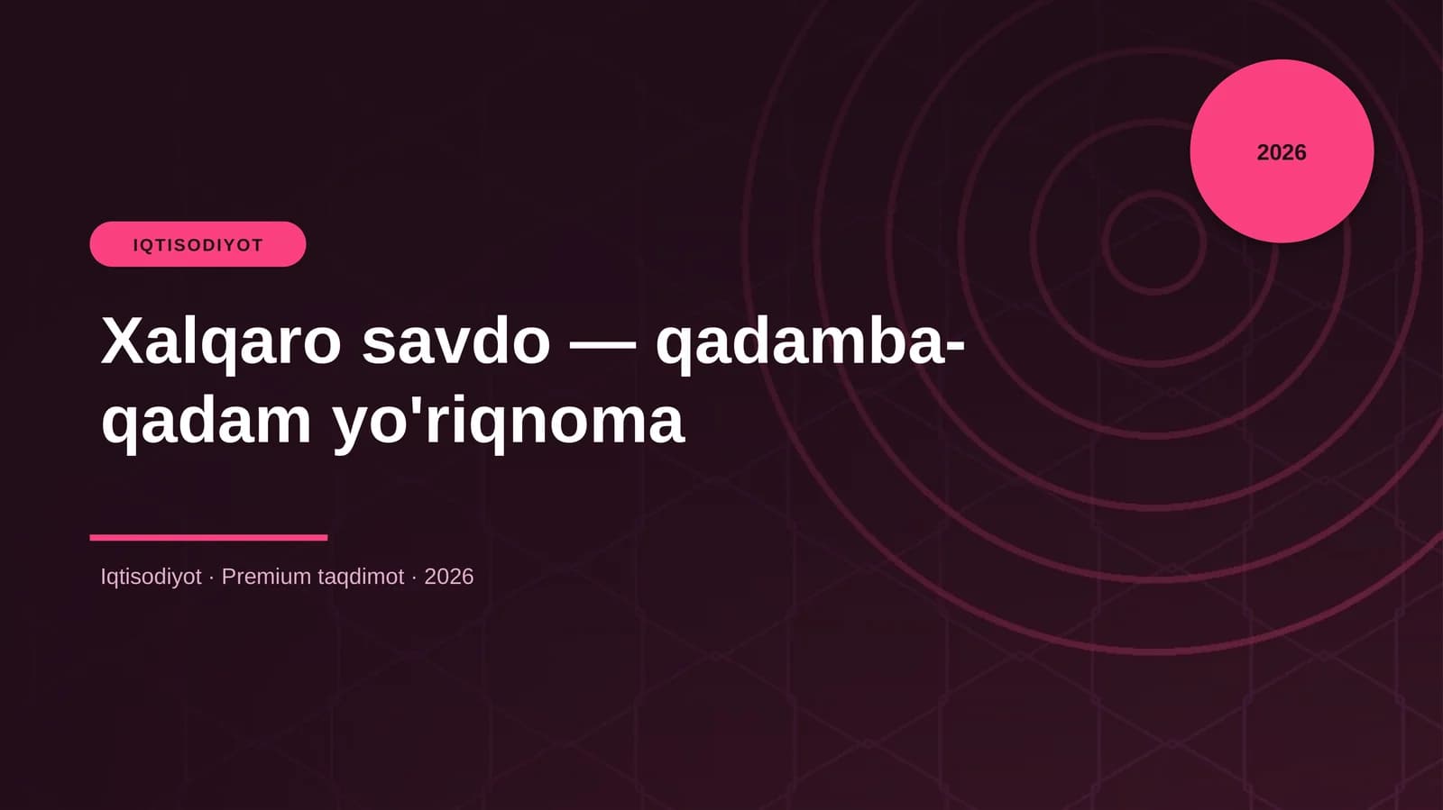 Xalqaro savdo — qadamba-qadam yo'riqnoma