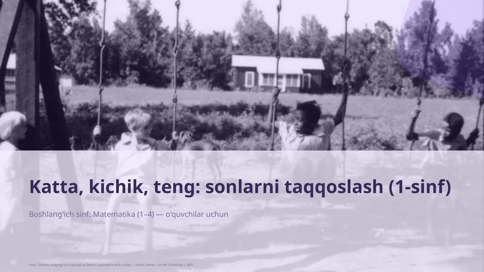 Katta, kichik, teng: sonlarni taqqoslash (1-sinf)