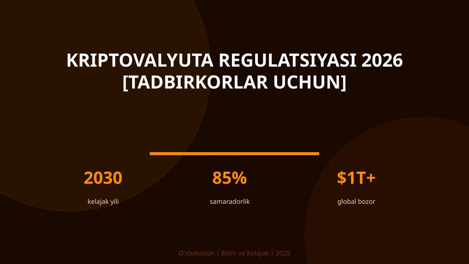 Kriptovalyuta regulatsiyasi 2026 [tadbirkorlar uchun]